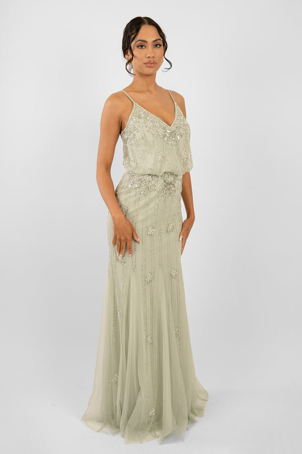 lace & beads Keeva Pale Aqua Bridesmaid Dress