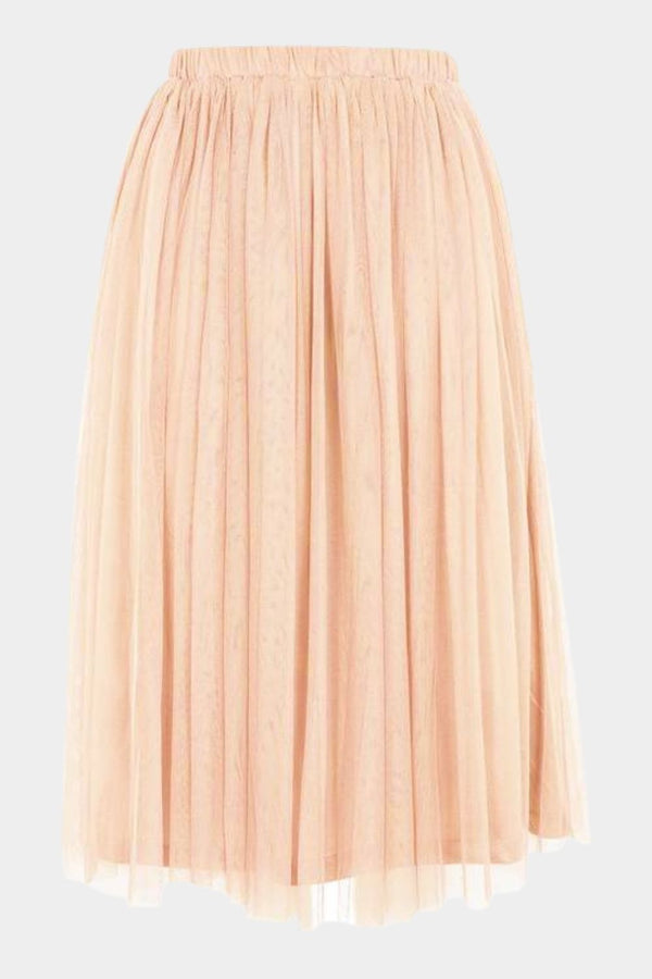 lace & beads Merlin Nude Midi Skirt