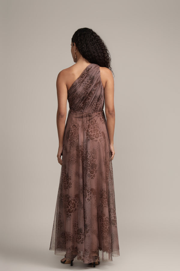 Lace & Beads Naiara Maxi Dress In Leopard Print