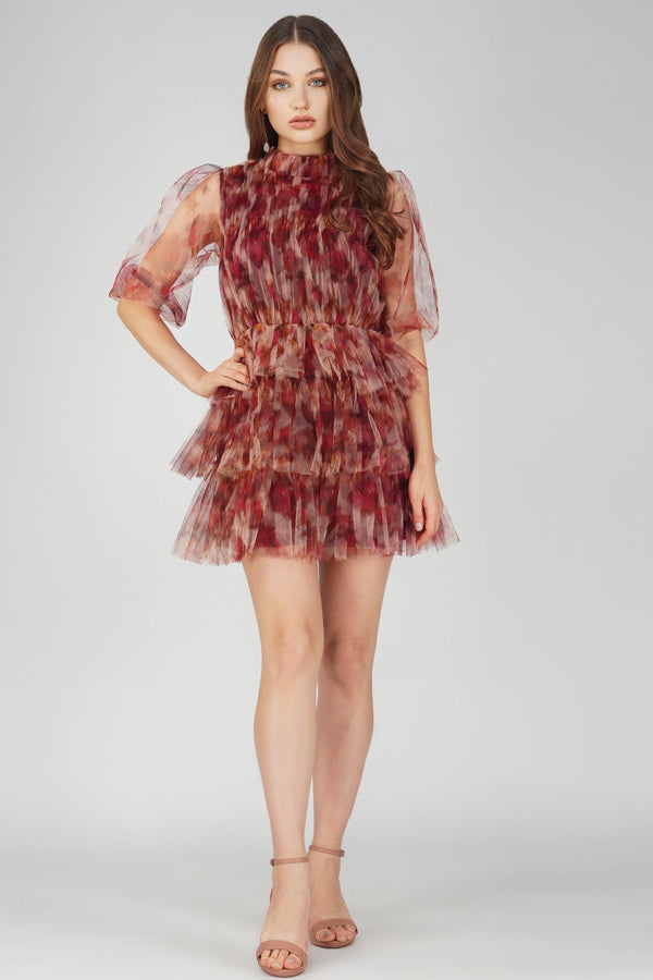 Lace & Beads Nalani Rose Floral Mini Dress