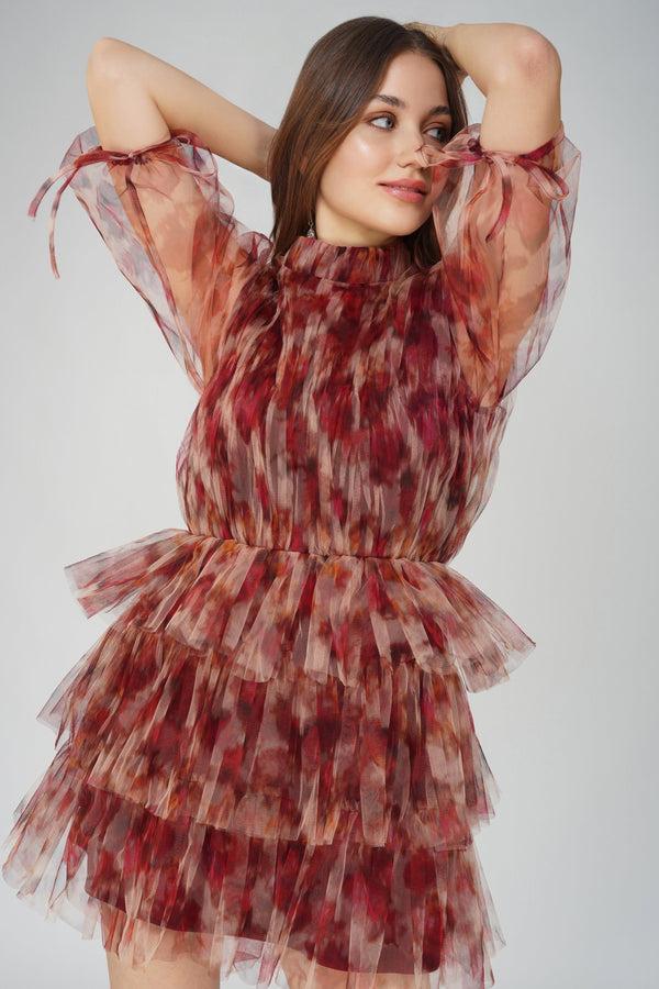 Lace & Beads Nalani Rose Floral Mini Dress