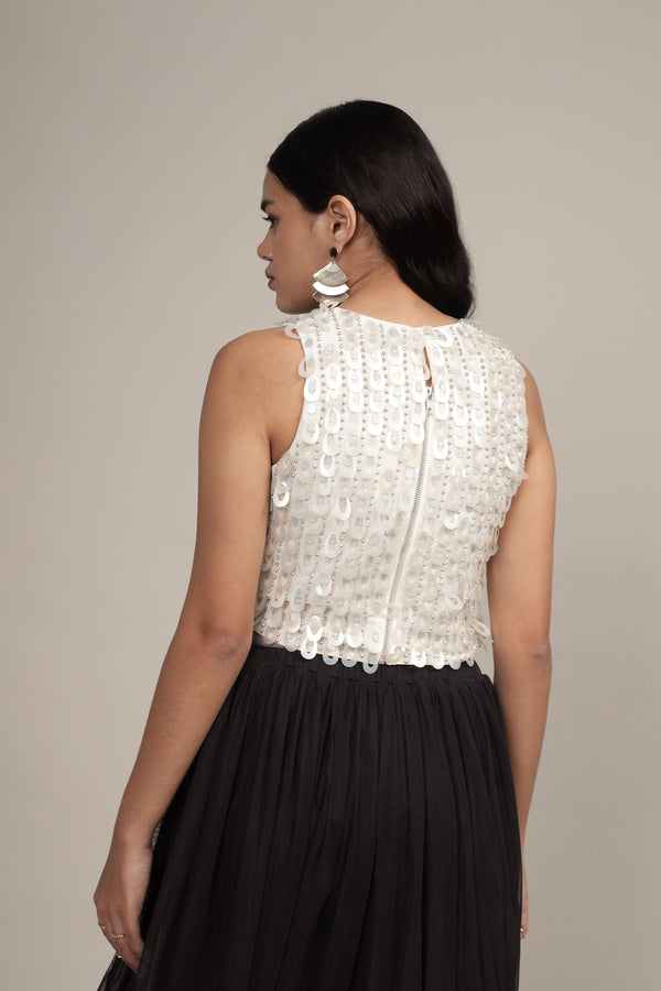 Lace & Beads Peruvian Top In White