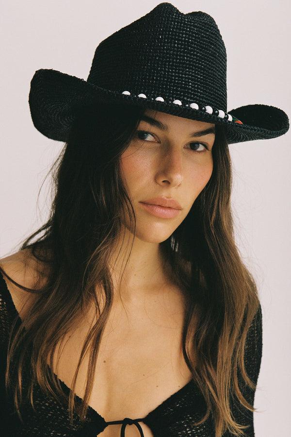 lack of color Raffia Cowboy Chili - Noir