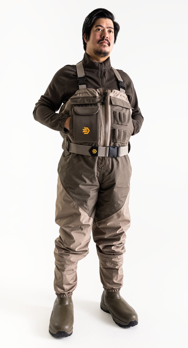 Lacrosse Alpha Agility Select Waders Men's Front Zip - Brown 1600G