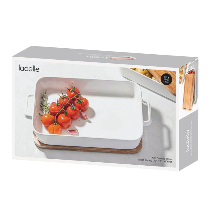 Ladelle Alto Oven To Table Lge Baking Dish With Lid/Trivet
