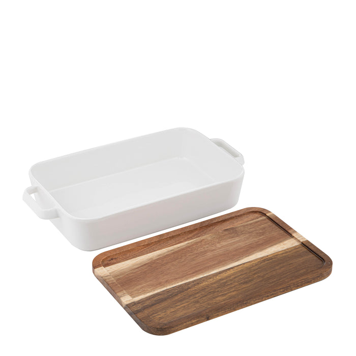 Ladelle Alto Oven To Table Med Baking Dish With Lid/Trivet