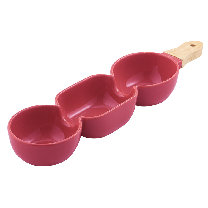 ladelle Alto Serve & Share Burgundy 3 Part Serve Stick