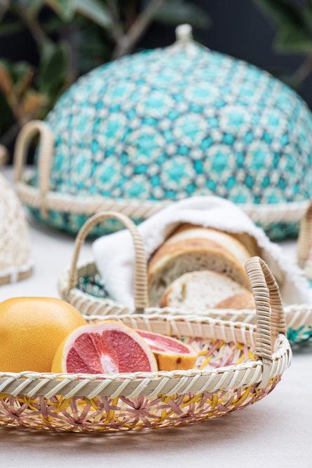 Ladelle Bamboo Woven Blue/Teal 34x34x18cm Food Cover