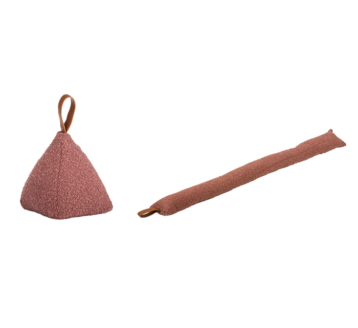ladelle Boucle Coral Door Stop & Draught Excluder Bundle
