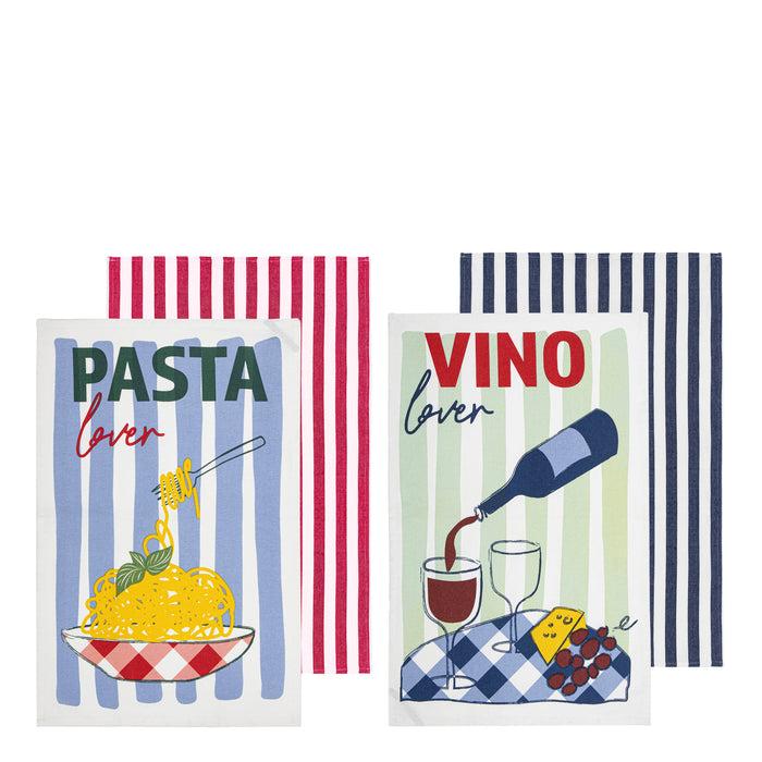 ladelle Capri Assorted Pasta & Wine 2pk Kitchen Towel Sold Out Sold Out