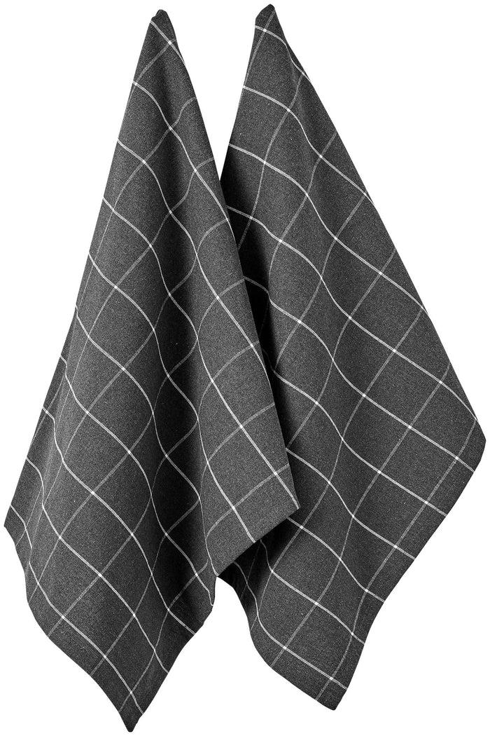 ladelle Eco Check Charcoal 2pk Kitchen Towel Sold Out Sold Out