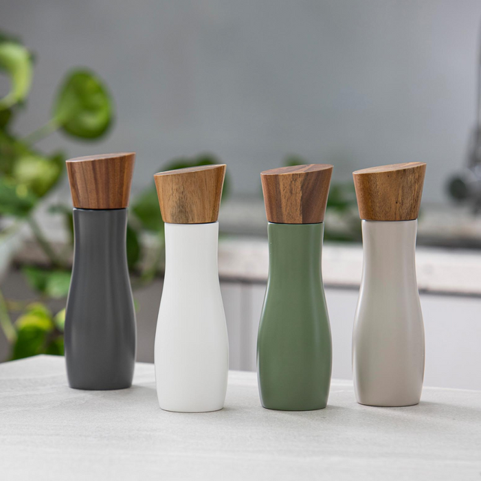 Ladelle Essentials White/Stone Salt&Pepper Grinders