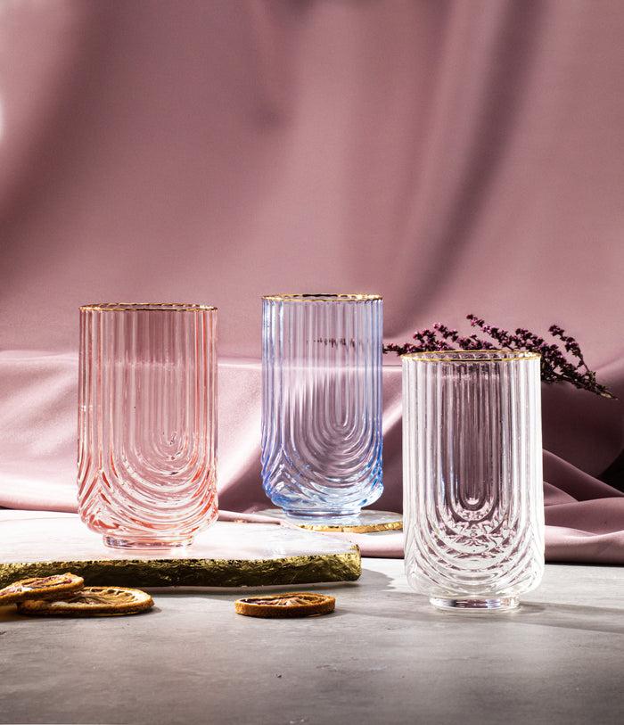 Ladelle Florence Tranquil Blue 2pk Highball Tumbler