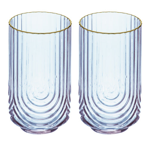 ladelle Florence Tranquil Blue 2pk Highball Tumbler