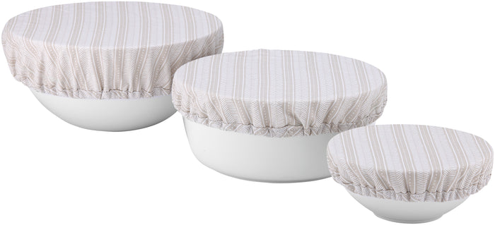 ladelle Intrinsic Taupe Aztec 3pk Stretch Bowl Covers