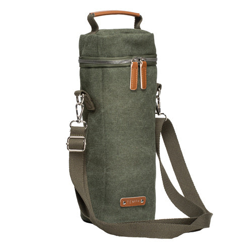 ladelle Kayce Olive Green Insulated Single Wine Bag