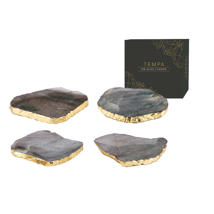 Ladelle Allira Green 4pk Coaster Set