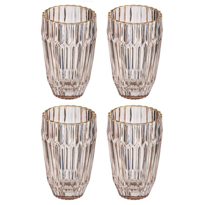 ladelle Amara Coral 4pk Highball Tumbler