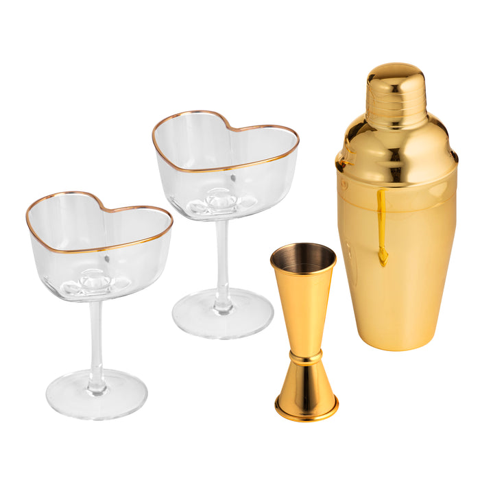 ladelle Amour Clear 4pc Cocktail Set