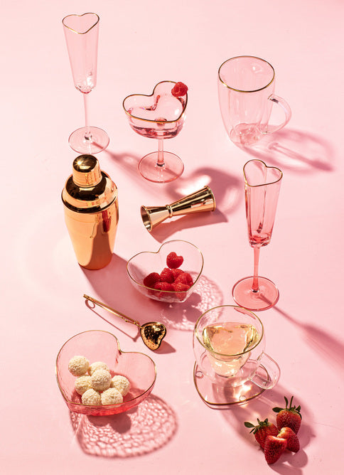 Ladelle Amour Pink 4pc Cocktail Set
