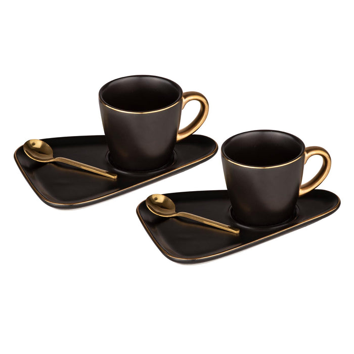ladelle Asteria Black 2pk Espresso Set