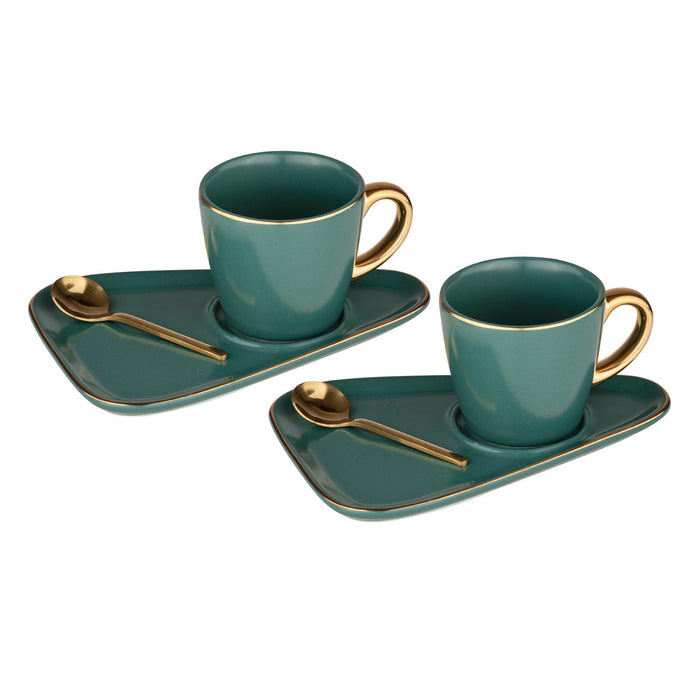 ladelle Asteria Teal 2pk Espresso Set