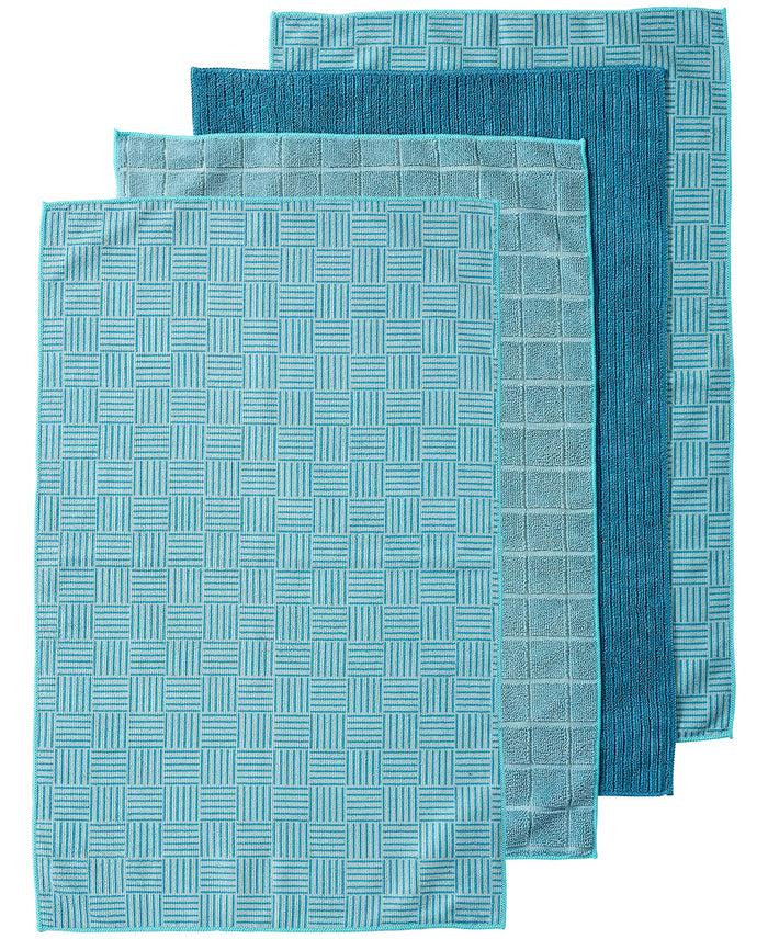 ladelle Benson Teal Microfibre 4pk Kitchen Towel