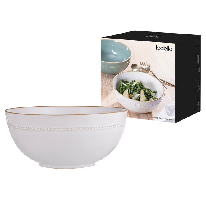 Ladelle Cameo Ivory 26cm Salad Bowl