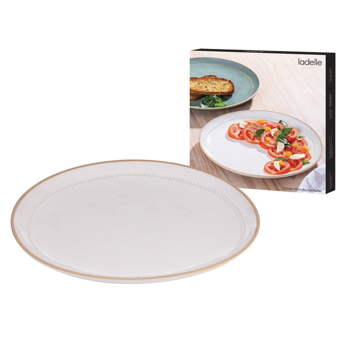 Ladelle Cameo Ivory 33cm Round Platter