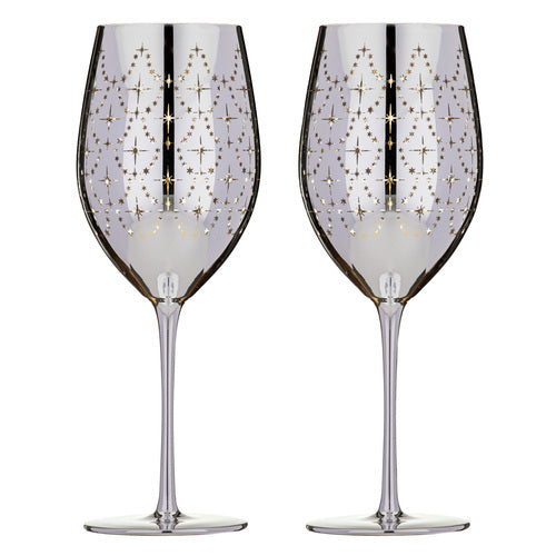 ladelle Celeste Silver 2pk Wine Glass