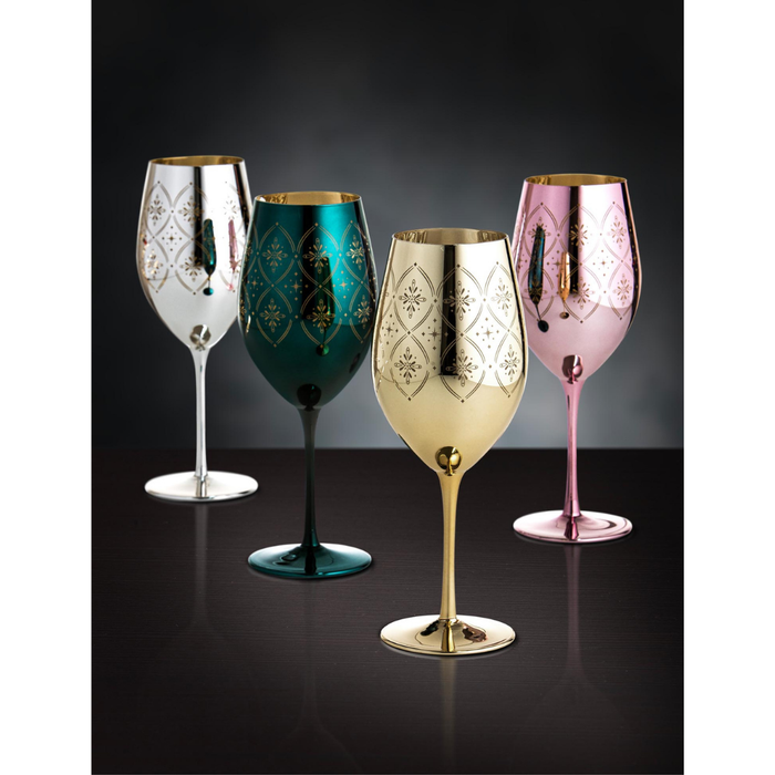 Ladelle Chantelle Blush 2pk Wine Glass