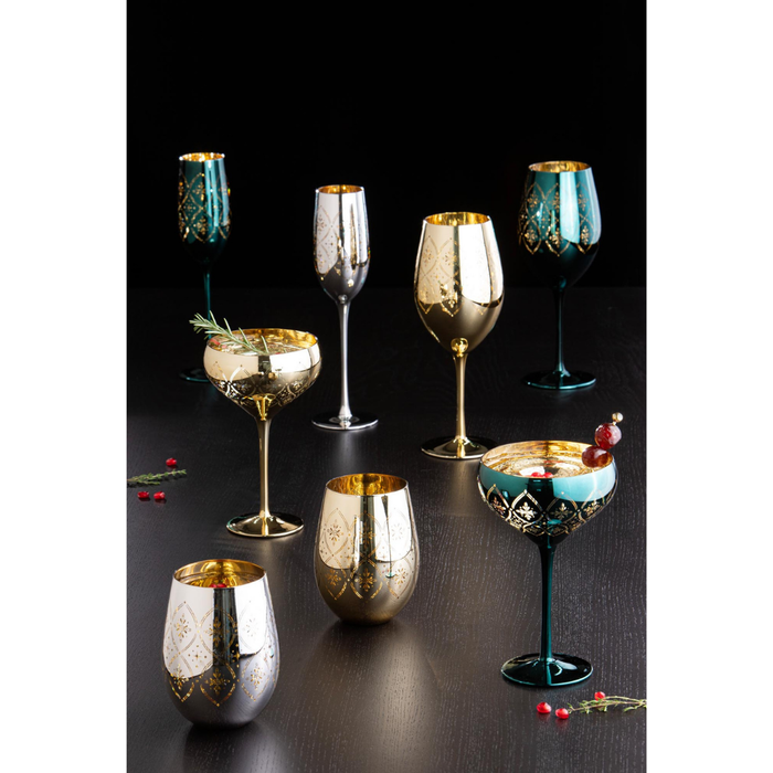 Ladelle Chantelle Emerald 2pk Wine Glass