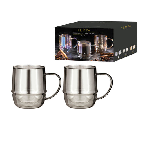 Ladelle Costa Charcoal 2pk Mug