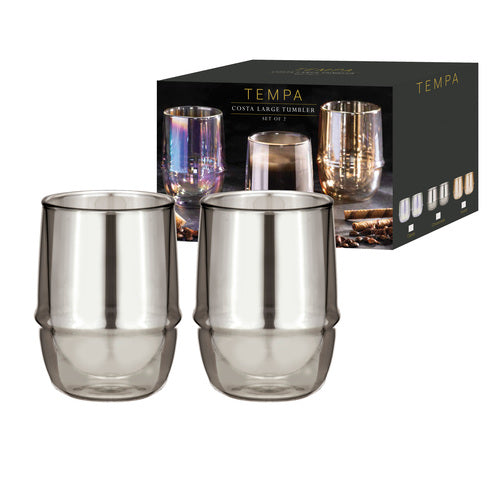 Ladelle Costa Charcoal Large 2pk Tumbler