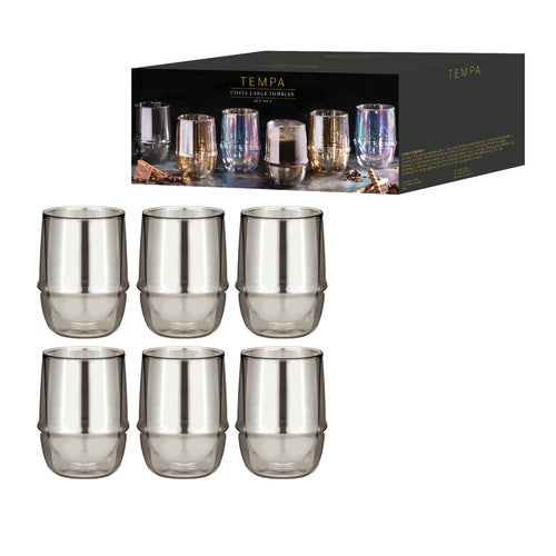 Ladelle Costa Charcoal Large 6pk Tumbler