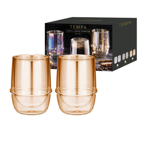 Ladelle Costa Gold Large 2pk Tumbler