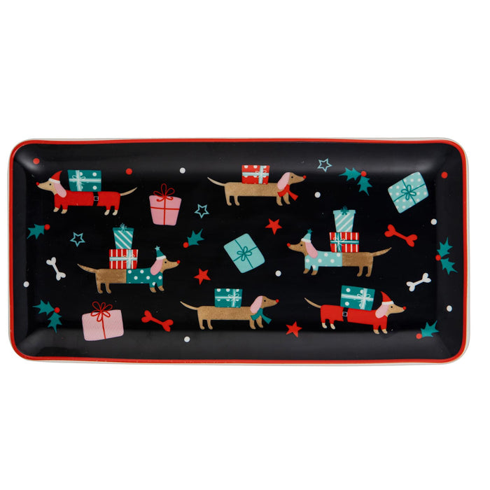 ladelle Dasher Dachshund Rectangular Platter