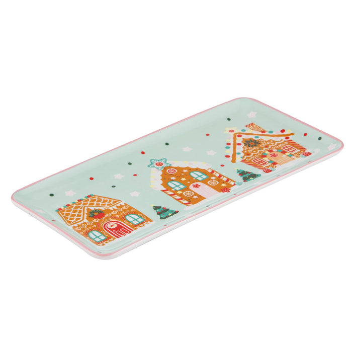 Ladelle Dasher Gingerbread Rectangular Platter