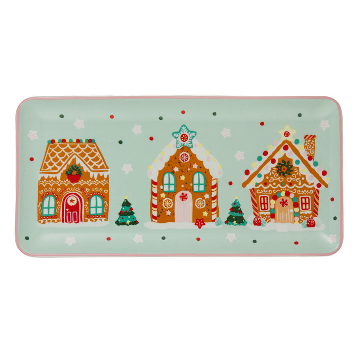 ladelle Dasher Gingerbread Rectangular Platter