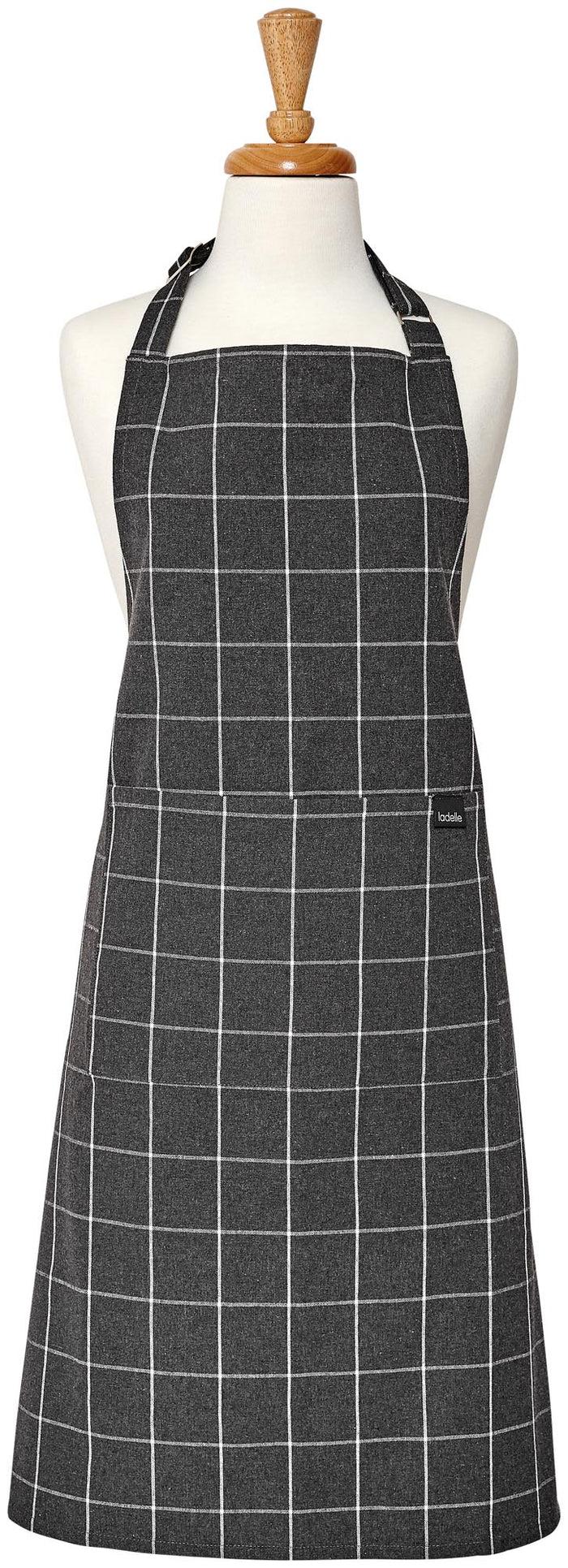 ladelle Eco Check Charcoal Apron