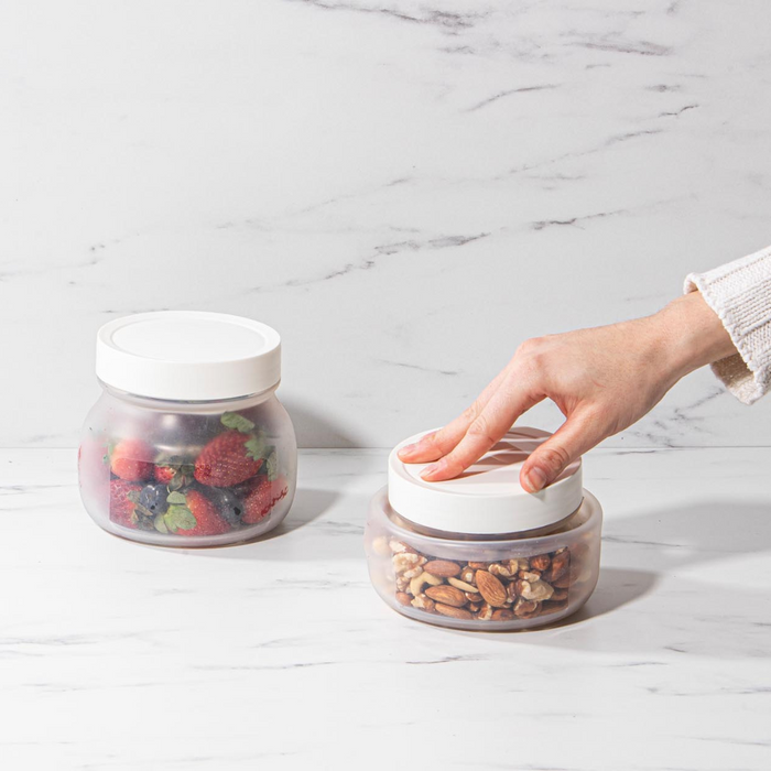 Ladelle Eco Flexi White 2pk Large Jar