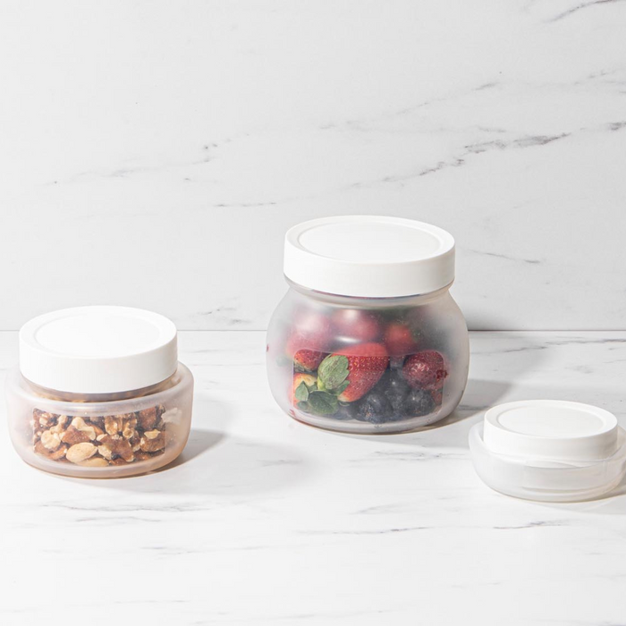 Ladelle Eco Flexi White 2pk Medium Jar