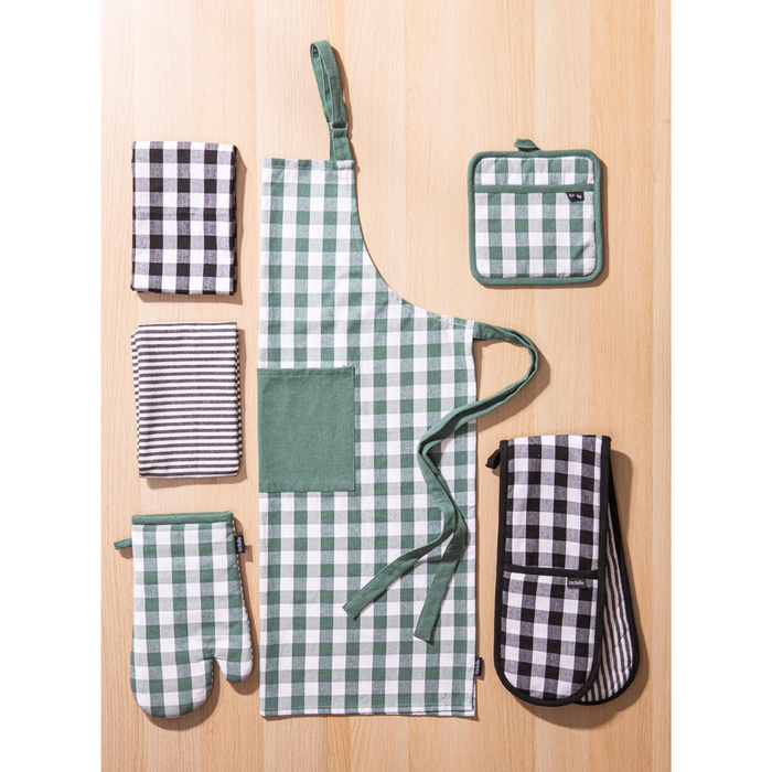 Ladelle Eco Gingham Black 2pk Kitchen Towel