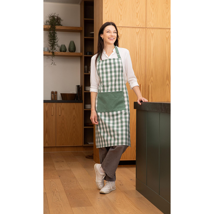 Ladelle Eco Gingham Green Apron