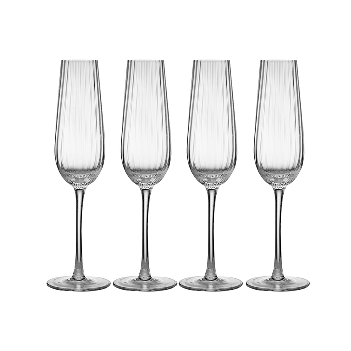 ladelle Esme Clear 4pk Champagne Glass