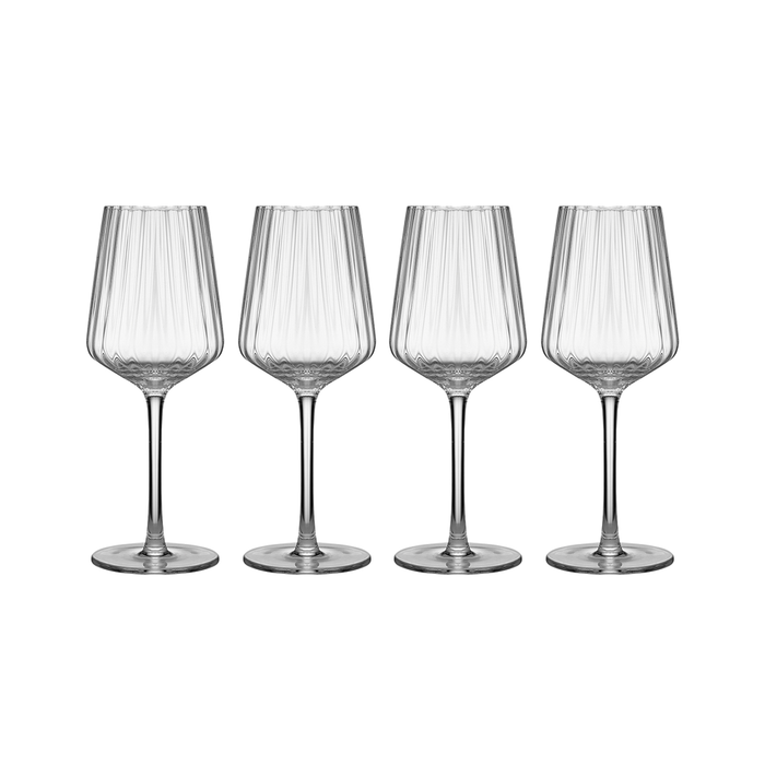 ladelle Esme Clear 4pk Wine Glass