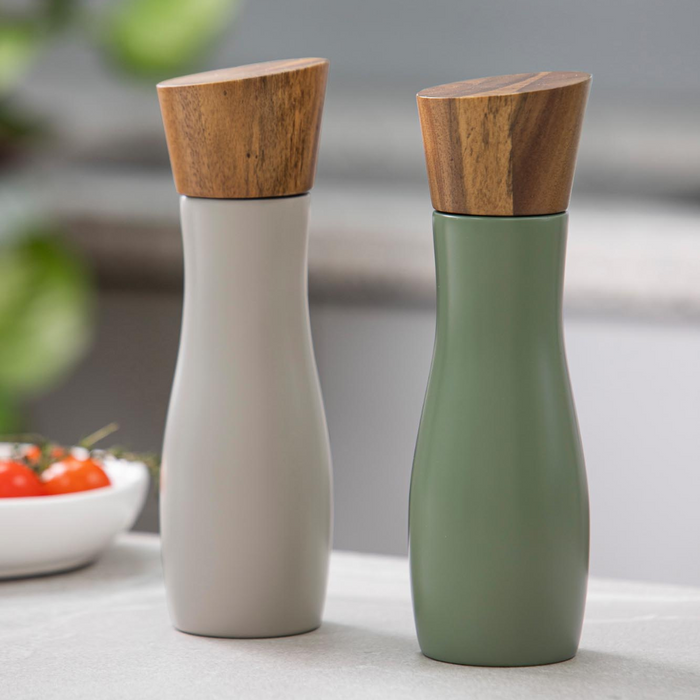Ladelle Essentials Stone/Sage Salt&Pepper Grinders