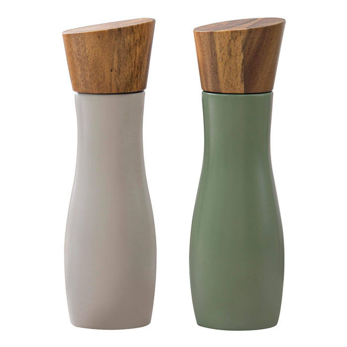 ladelle Essentials Stone/Sage Salt&Pepper Grinders