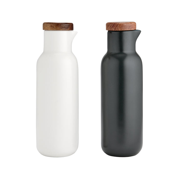 ladelle Essentials White/Charcoal Oil & Vinegar Set