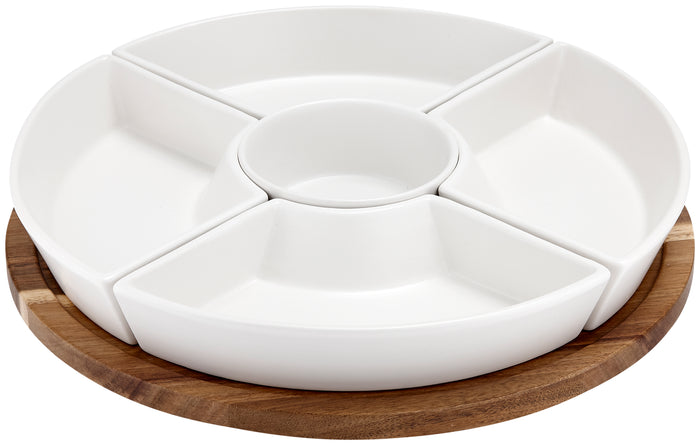 ladelle Essentials White Spinning Server